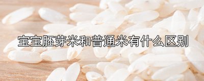 ​宝宝胚芽米和普通米有什么区别