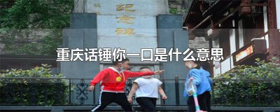 ​重庆话锤你一口是什么意思