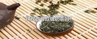 ​铁观音可以做奶茶吗?