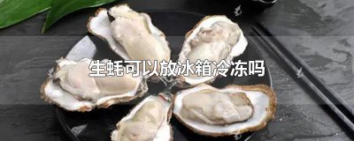 ​生蚝可以放冰箱冷冻吗