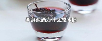 ​桑葚泡酒为什么放冰糖