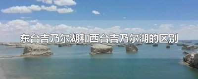 ​东台吉乃尔湖和西台吉乃尔湖的区别