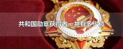 ​共和国勋章获得者一共有多少位