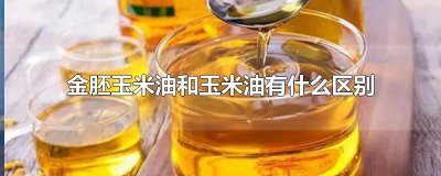 ​金胚玉米油和玉米油有什么区别