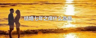 ​结婚七年之痒什么意思