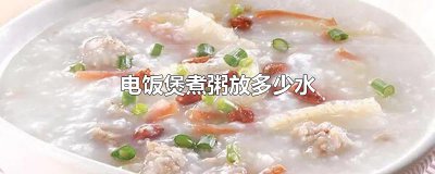 ​电饭煲煮粥放多少水