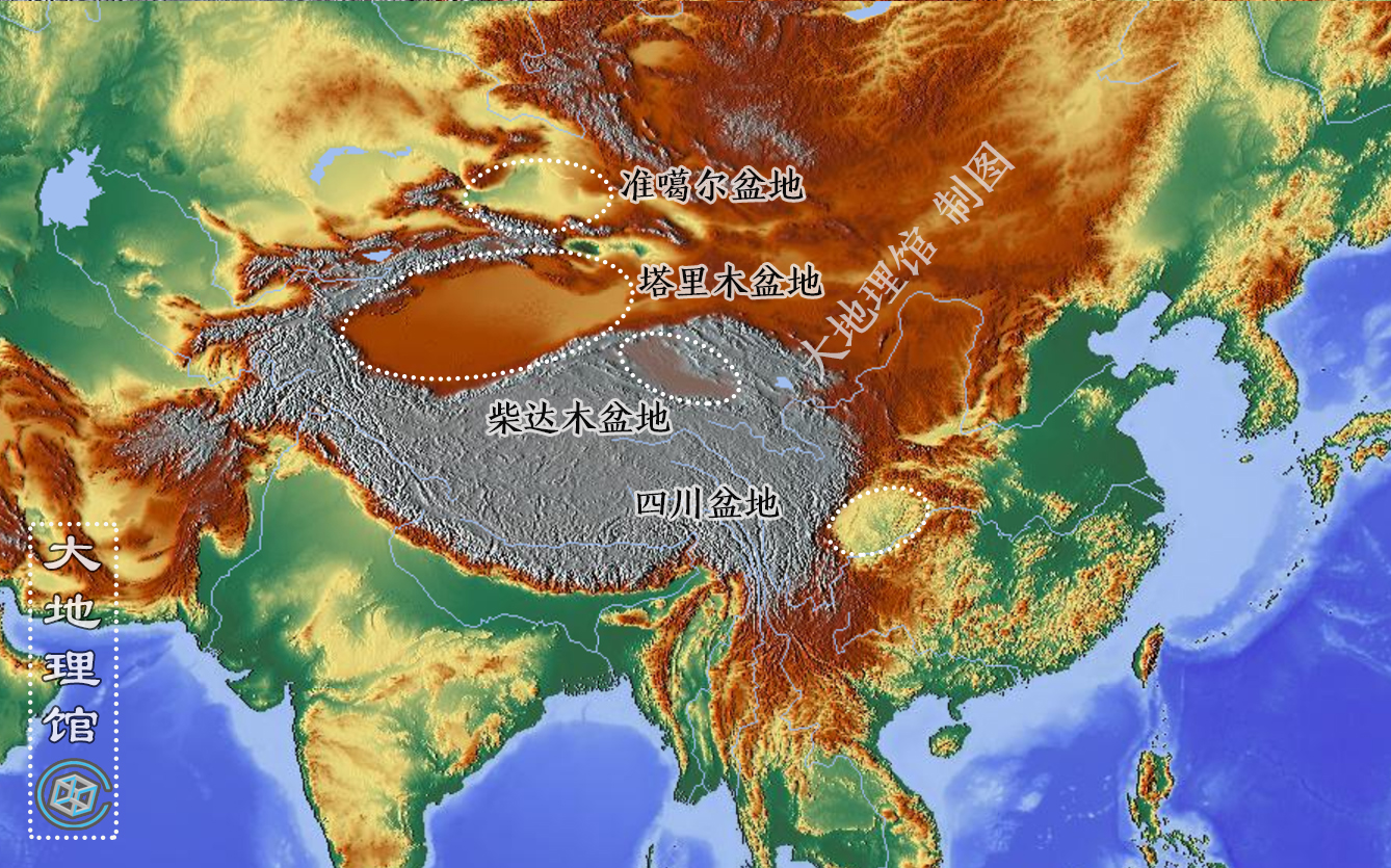 柴达木盆地地图（我国4大盆地排行榜公布）