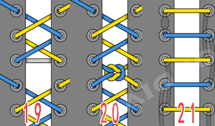 隐藏打结系法（运动鞋系鞋带的24种花样）