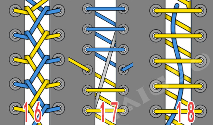 隐藏打结系法（运动鞋系鞋带的24种花样）