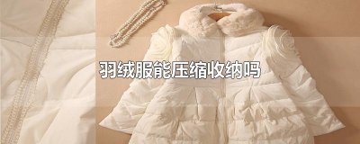 ​羽绒服能压缩收纳吗