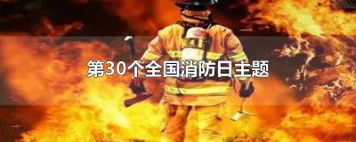 ​第30个全国消防日主题