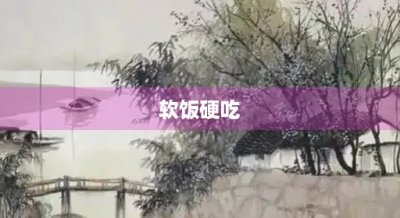 ​软饭硬吃(软饭硬吃下一句是什么)