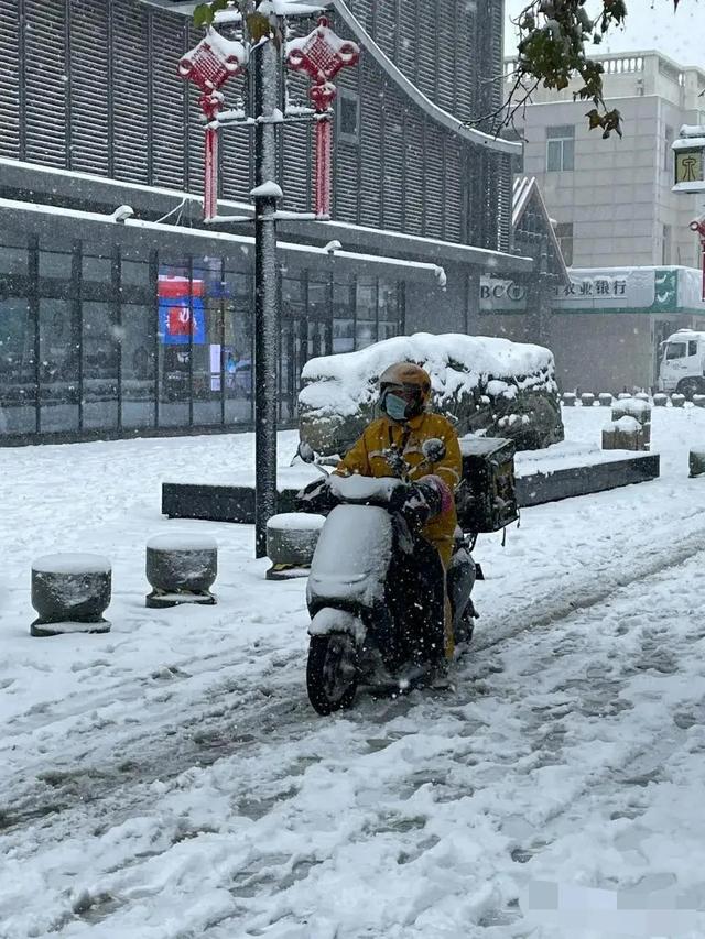 济南下雪是什么样子（山东济南等地下雪场景）(13)