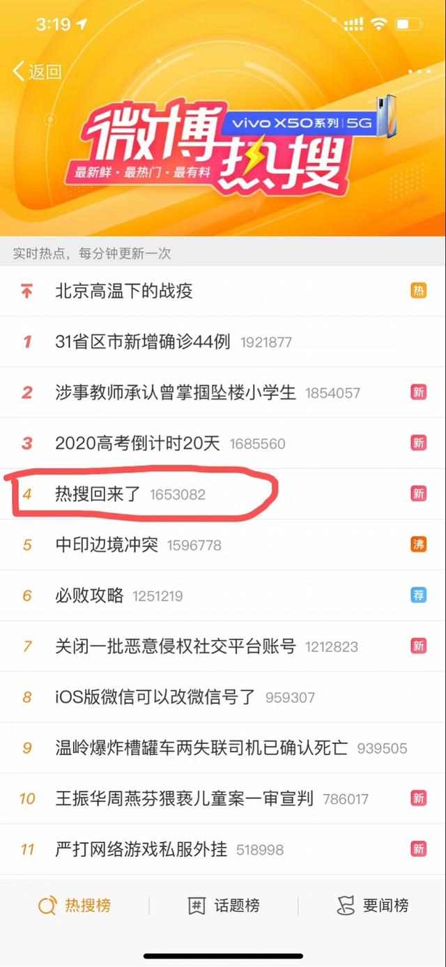 微博热搜榜是什么时候出现的（微博热搜回归登上热搜榜）(1)