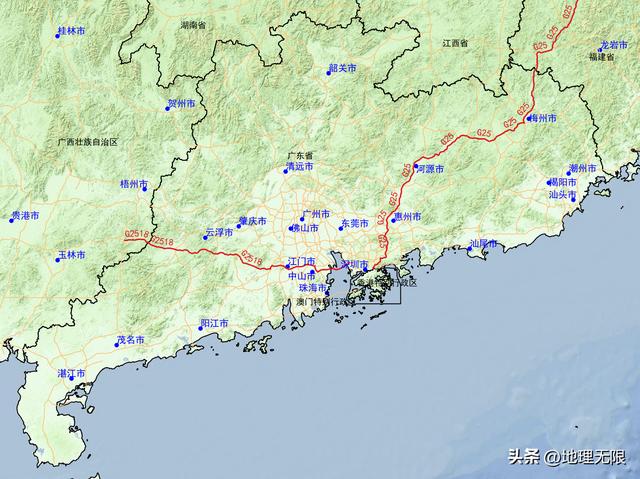 广东与周边省份的高速公路图（高清地图详解广东省高速公路）(4)