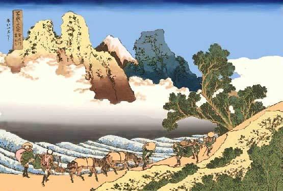 八大仙人绘画风格（浮世绘名画神奈川冲浪里是怎么画出来的）(53)