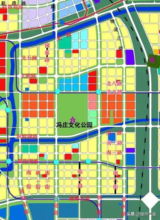 郑州港区地铁规划图最新（郑州港区七大片区46条道路规划）(47)