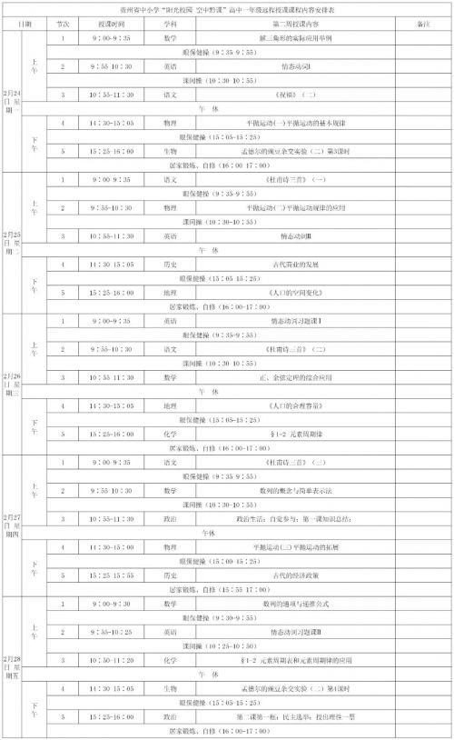 阳光校园空中黔课课程列表（阳光校园空中黔课观看入口最新）(10)