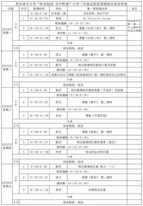 阳光校园空中黔课课程列表（阳光校园空中黔课观看入口最新）(3)