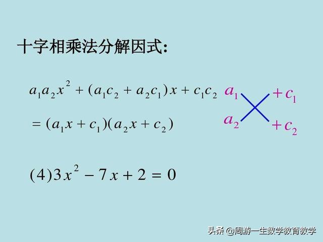 因式分解十二种方法（十字相乘法）(1)