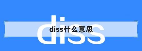 diss是什么意思，我要diss你是什么意思