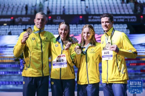 澳大利亚女子自由泳接力（澳大利亚队打破男女4x100米自由泳接力世界纪录）(2)