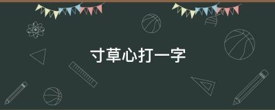 ​寸草心打一字（大家可以看看）