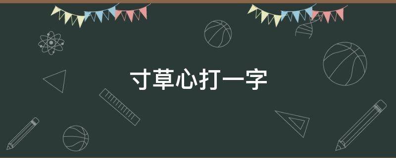 寸草心打一字（大家可以看看）