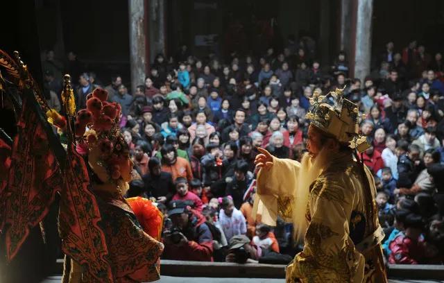 婺剧闹花台现场（看婺剧花头台想起）(2)