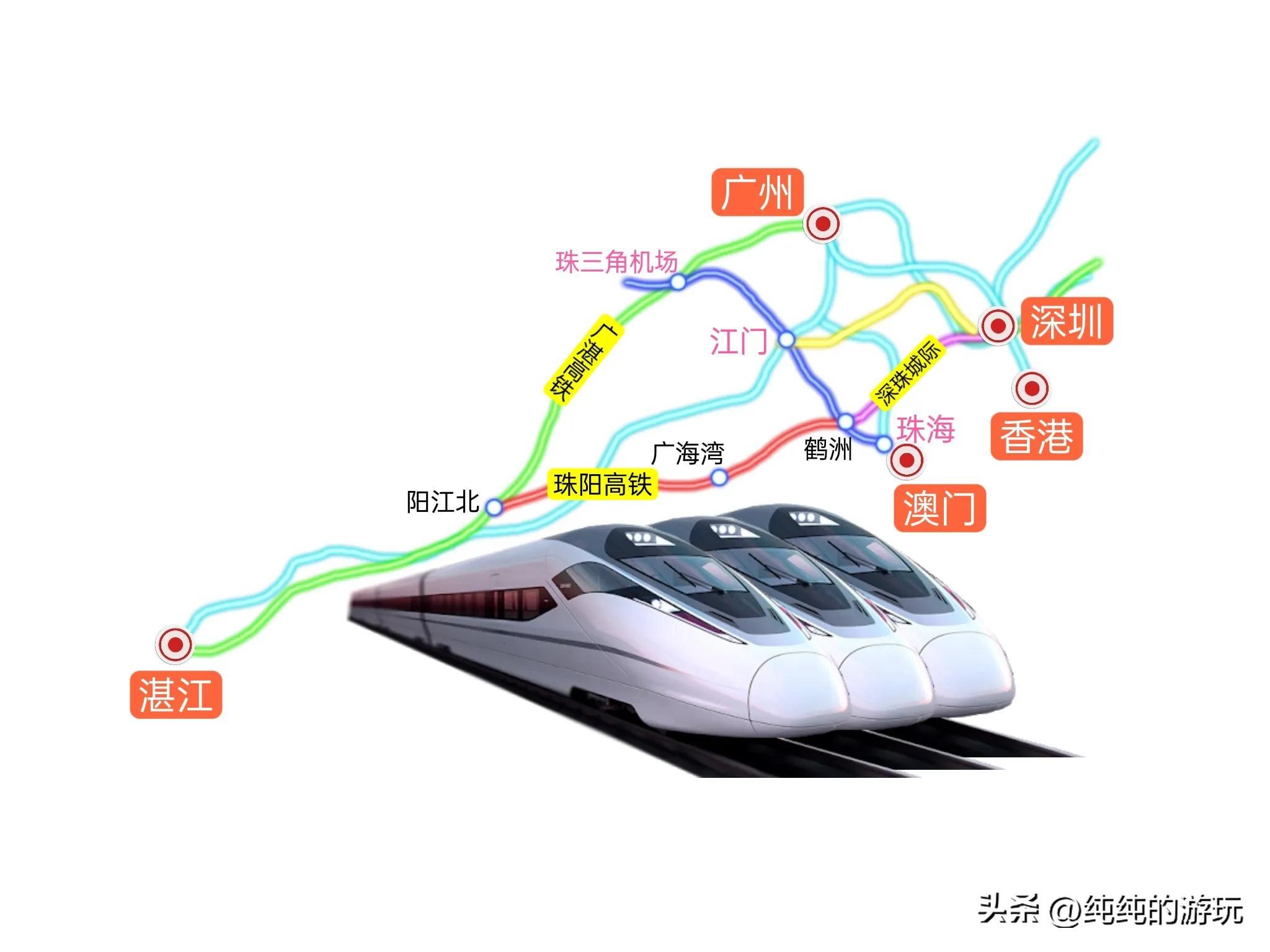 广东省珠海市规划中珠阳高铁的线路走向