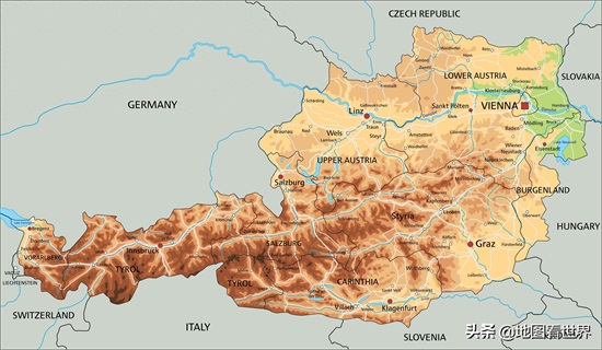 新冠肺炎疫情国家科普：奥地利地理概况与奥地利地图合集
